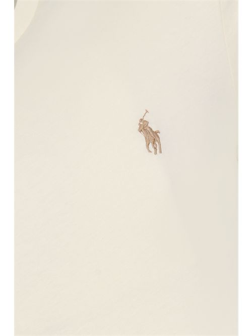 T-shirt in cotone con logo Pony Natural POLO RALPH LAUREN | 710671438350